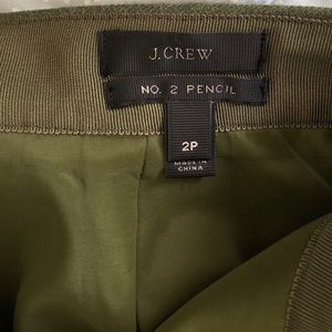 J. Crew Skirts - J. Crew No. 2 Pencil Skirt in Green Wool 2P J. Crew Skirts - J. Crew No. 2 Pencil Skirt in Green Wool 2P